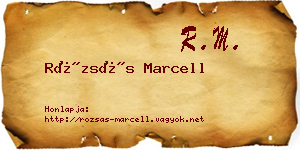 Rózsás Marcell névjegykártya